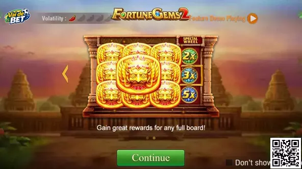 Visual do Jogo Fortune Gems 2