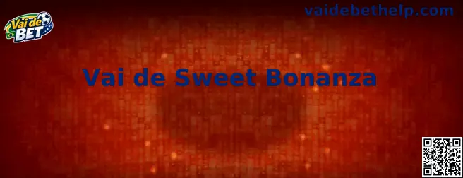 Interface ilustrativa do Vai de Sweet Bonanza com símbolos de doces